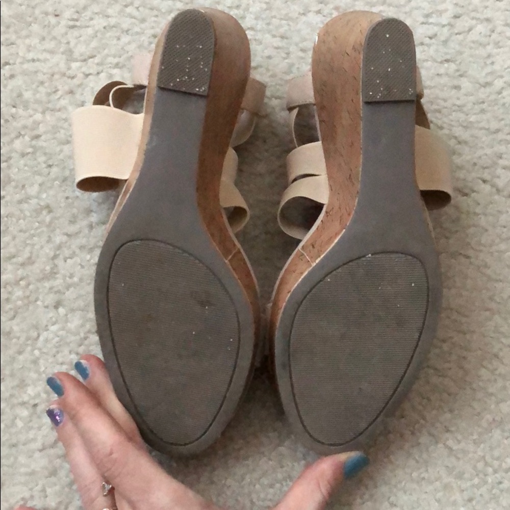 EUC Nude Madden Girl Cork wedges - Picture 4 of 8